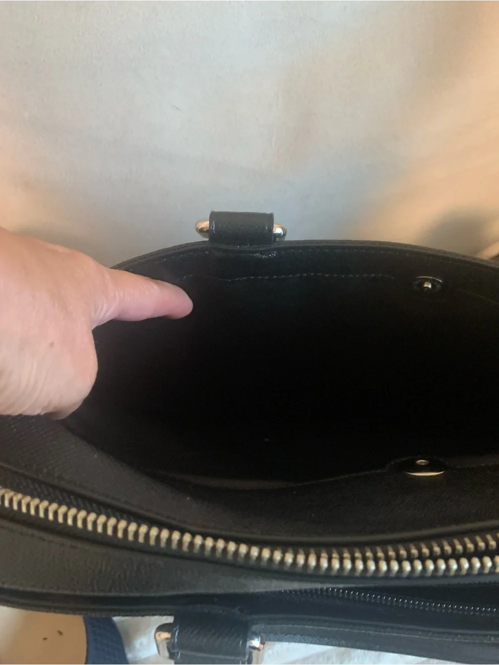 Coach Black Leather Briefcase with Top Handles
